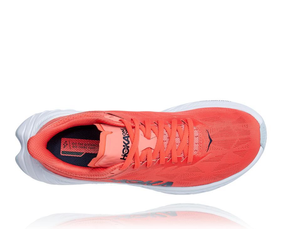 Hoka One One Koşu Ayakkabısı Kadın Kırmızı/Beyaz - Carbon X 2 - DB1935428